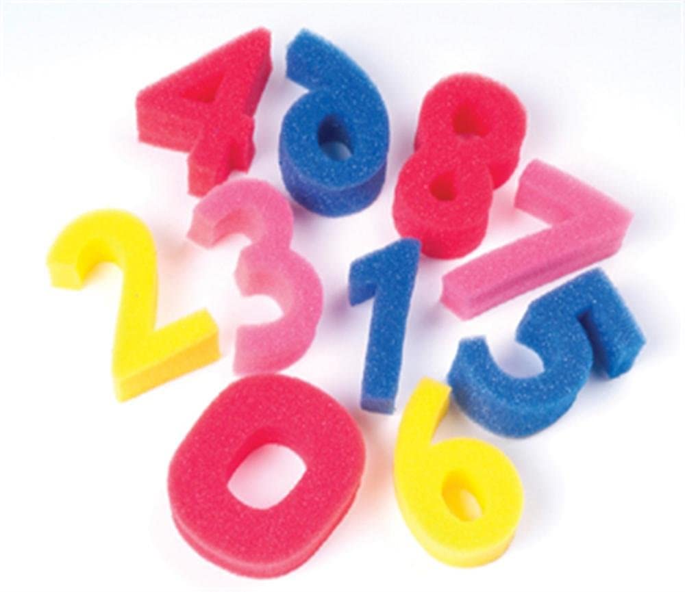 PAINT SPONGE NUMBERS  10 pcs (3&quot;=7.6 cm)