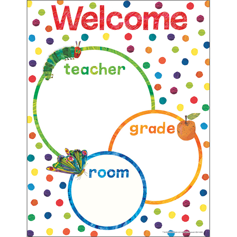 ERIC CARLE WELCOME CHART 17''x22''(43cmx55cm)