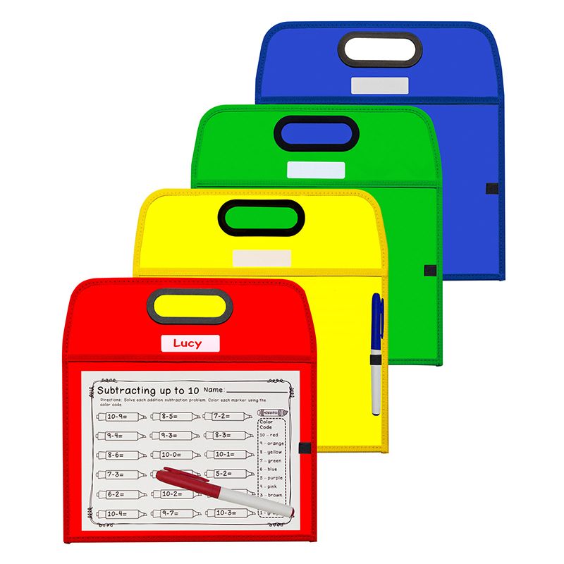 PORTABLE DRY ERASE POCKET (Green or Blue) (11''X8.5'')(27.9cmx21.5cm)