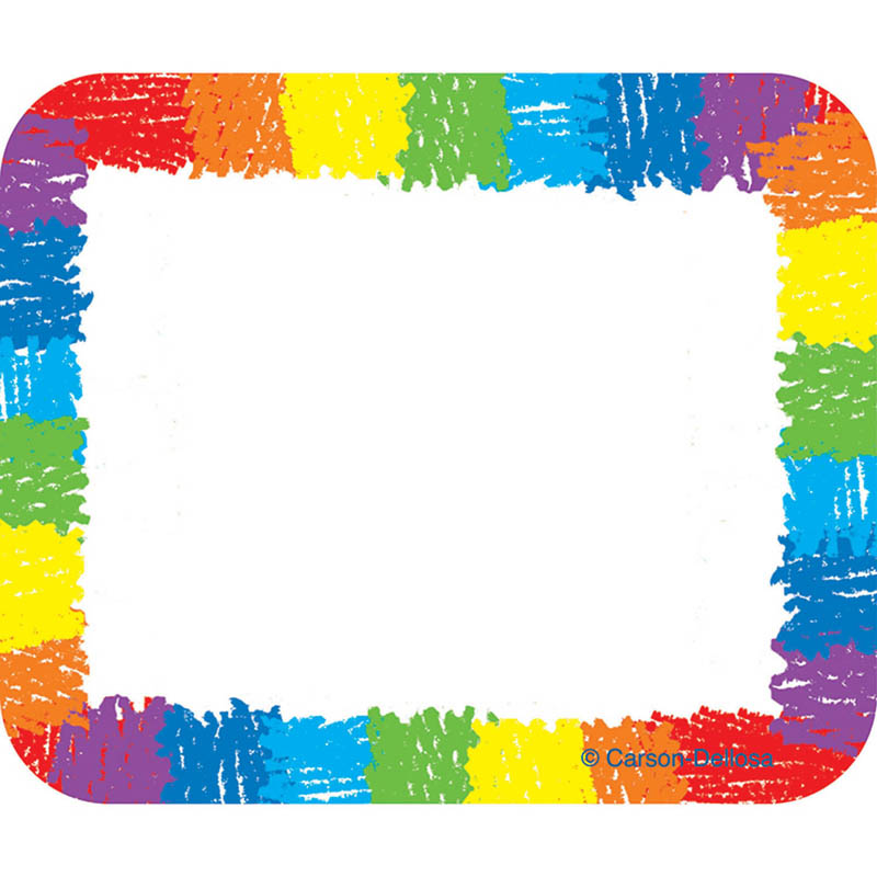 RAINBOW NAMETAGS (3''x2.5'')(7.6cmx6.3cm)(40pcs)