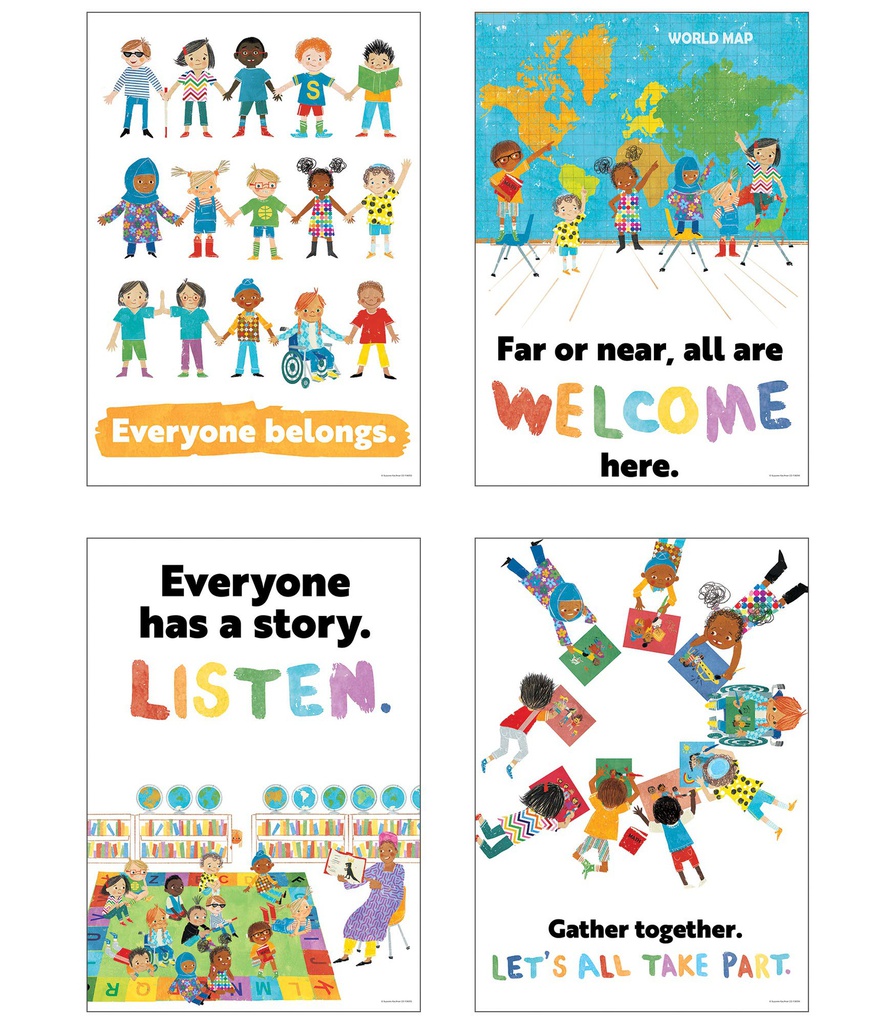 All Are Welcome Poster Set (13.3''x19''(33.5cmx48cm) (4pcs)