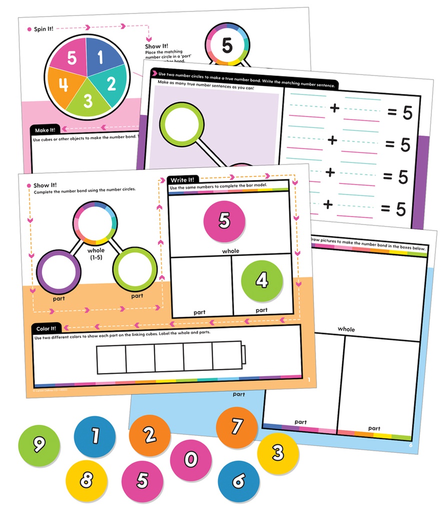 Edu-Clings Silicone Center: Number Bonds Manipulative Grade K-1 (21pcs)