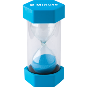 2 Minute Sand Timer - Large ( 3.25” x 6.3”)(8.2cmx16cm)