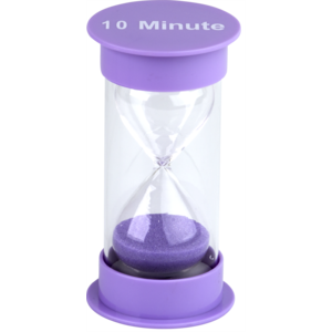 10 Minute Sand Timer - Medium (2.5''x5'')(6.3cmx12.7cm)