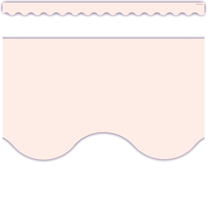 Blush Scalloped Border Trim, 12pcs (2.75''x35'')(6.9cmx88.9cm), total(35'=10.6m)