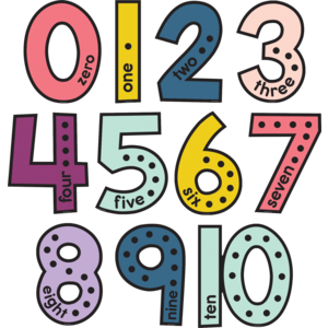 Oh Happy Day Jumbo Numbers Bulletin Board Set   (11pcs)