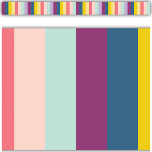 Oh Happy Day Stripes Straight Border Trim, 12pcs (3''x35'')(7.6cmx88.9cm), total(35'=10.6m)