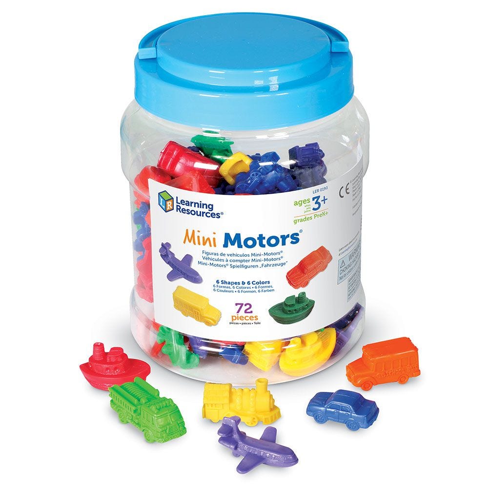 Mini Motors Counters, (Set of 72)