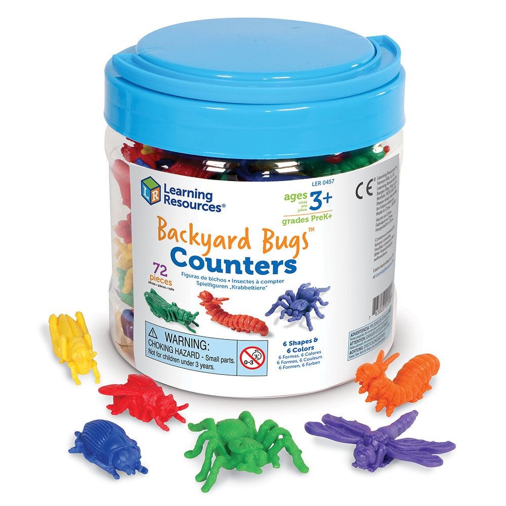 Backyard Bugs Counters (Set of 72)