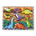 Dinosaurs Chunky Puzzle Ages:2+ (7pcs)(big-9cmx8cm)(small-5cmx7cm)