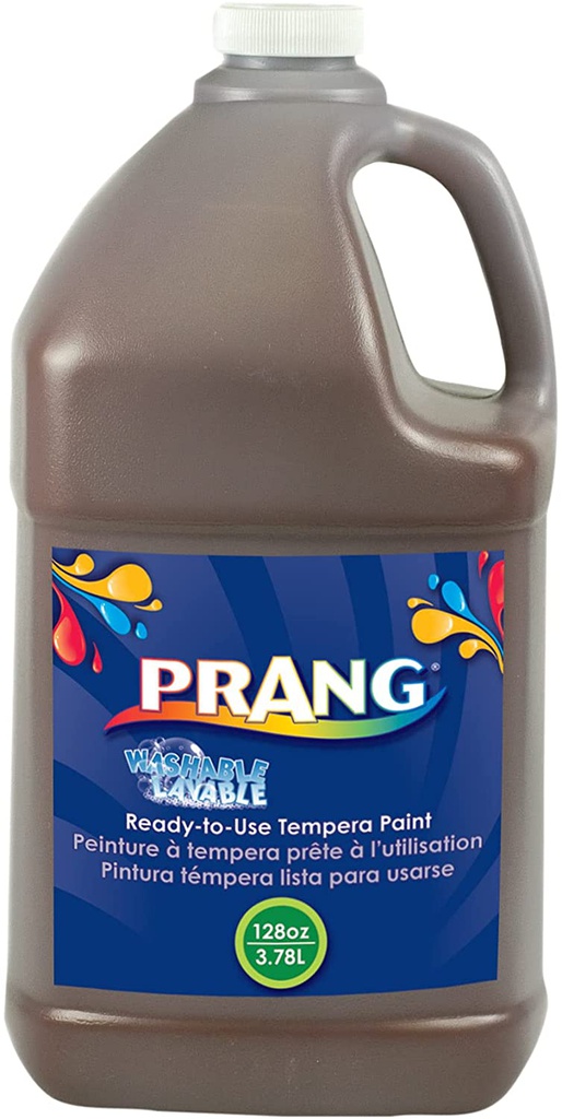 PRANG Washable Ready-to-Use Paint GALLON (128 oz=3.79l)  Brown