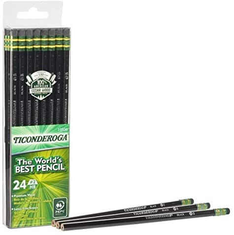 Ticonderoga - #2 Soft - Black  (24 pcs)