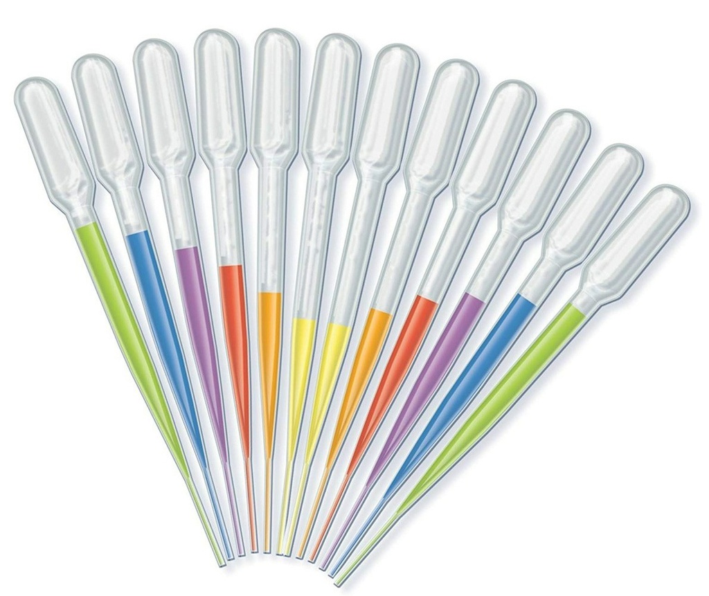 Pipettes plastic 3ml 100 pcs