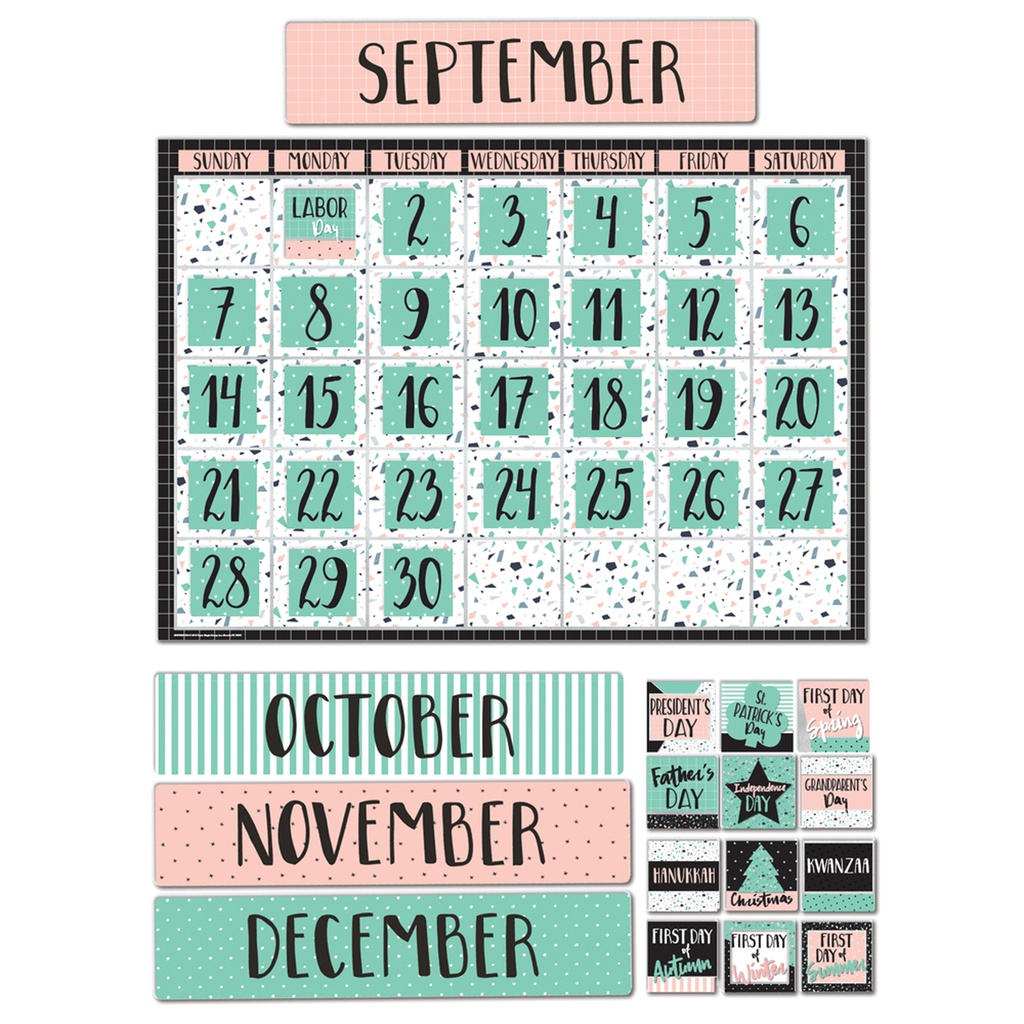 Simply Sassy Calendar Bulletin Board Set (4panels)