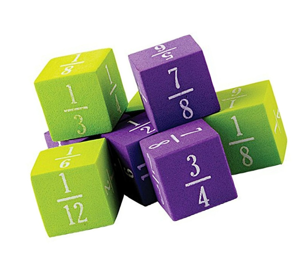 Foam Fractions Dice (20 pcs)