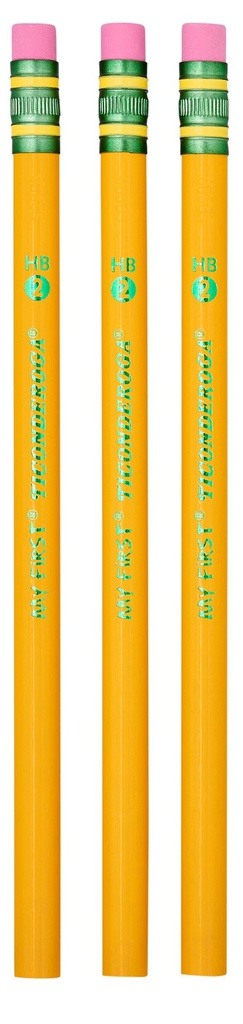 DIXON My 1st Ticonderoga - Yellow - (13/32&quot;(33.8cm) Primary Pencil - w/Eraser SINGLE