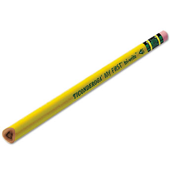 DIXON My 1st Tri-Write - Yellow - 13/32&quot; (33.8cm) Primary Triangular Pencil -SINGLE