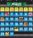 MONTHLY CALENDAR POCKET CHART  GR K-5 BLACK (63.5 cm x 70.5 cm)