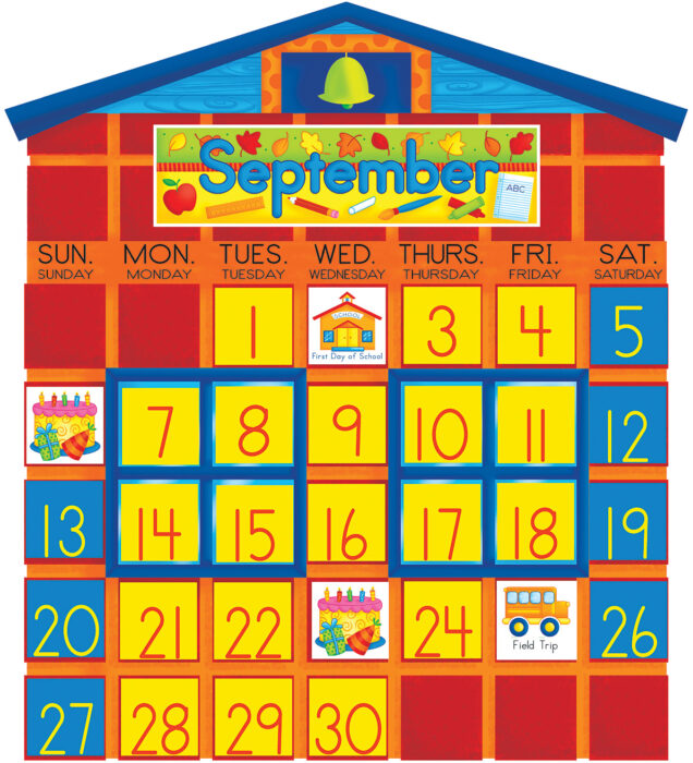 SCHOOL HOUSE CALENDAR BB SET (126pcs)