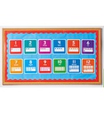 0-20 Numbers Bulletin Board Set (Gr PK-2) Cards (8&quot;x9&quot;(20.3cmx 22.8cm) 2 frames (11.250&quot;x5&quot;(28.5cmx12.7cm) (43 pcs)