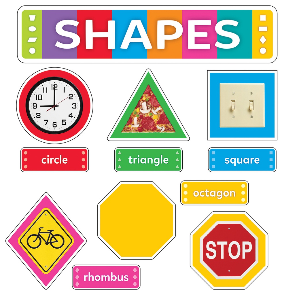 Shapes All Around Learning Bulletin Board Set (16&quot; (40.6cm)(29pcs)