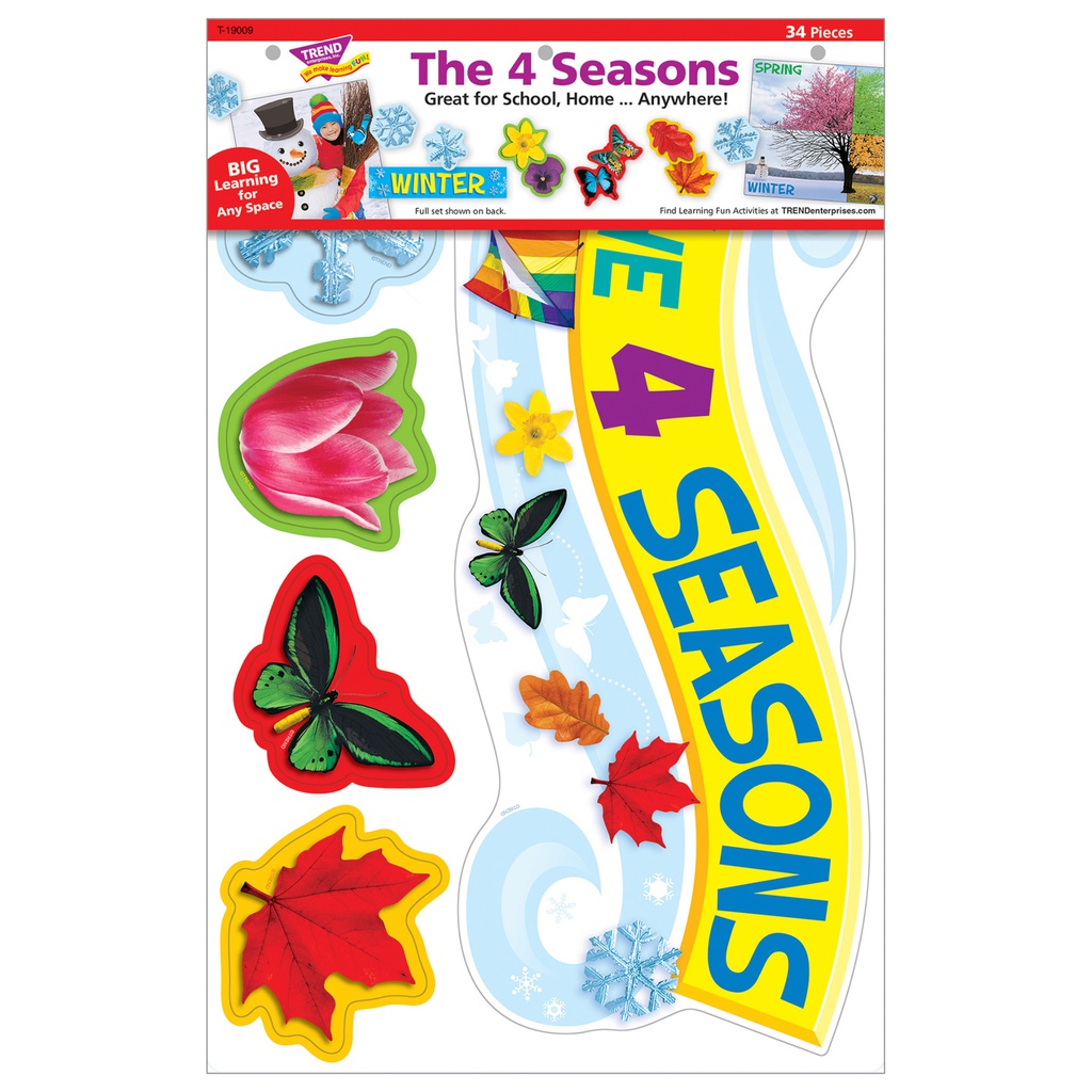 The 4 Seasons Learning  Bulletin Board Set (10.75&quot;x16.6&quot; (27.3cm x 41cm) (34pcs)