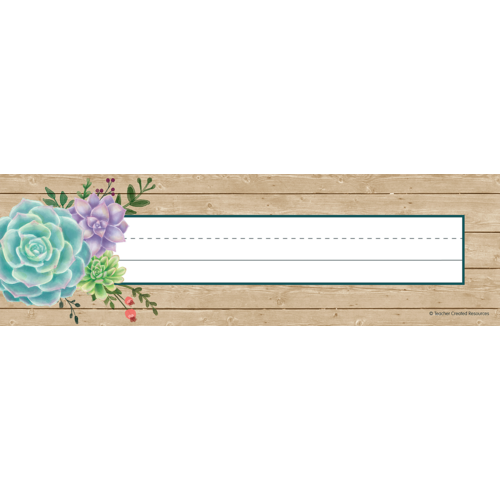 RUSTIC BLOOM  Flat Name Plates (36/pkg)