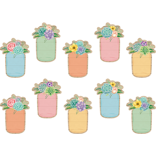 RUSTIC BLOOM MASON JARS  Accents (30/pack)  5.5&quot; x 5.5&quot; (14cm x 14cm)