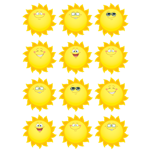 HAPPY SUNS Accents  (5.5&quot; x 5.5&quot; (14cm x 14cm (30/pack)