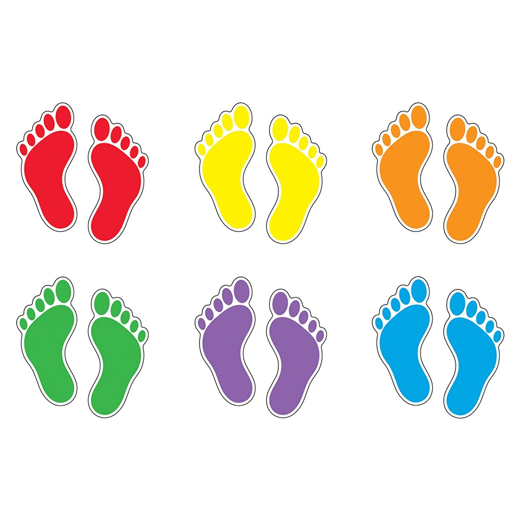 FOOTPRINTS ACCENTS (72 pcs) (6''x 3''(15.2cmx7.6cm)