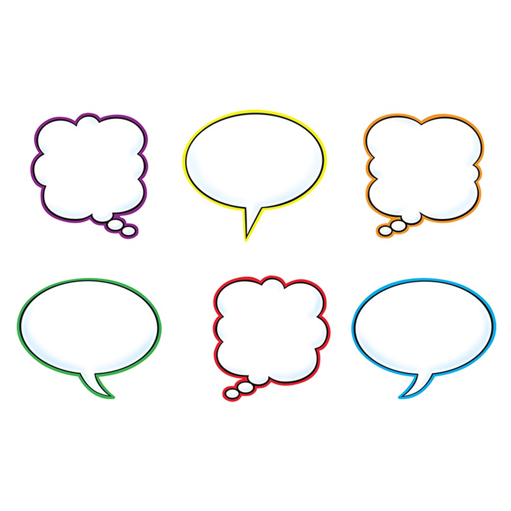 SPEECH BALLOONS ACCENTS approx 6''(15.2cm) (36 pcs)