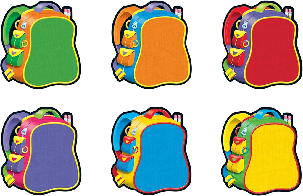 BRIGHT BACKPACKS ACCENTS (5.5'' to 6''(13.97cmx15.4cm )  (36 pcs)