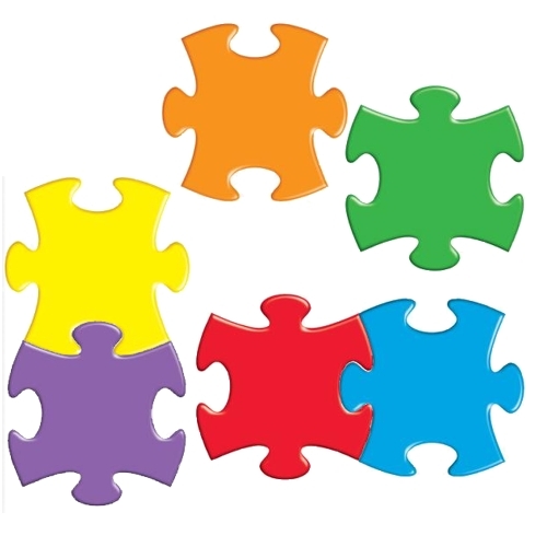 PUZZLE PIECES ACCENTS  (5.5''(13.9cm) (36 pcs)