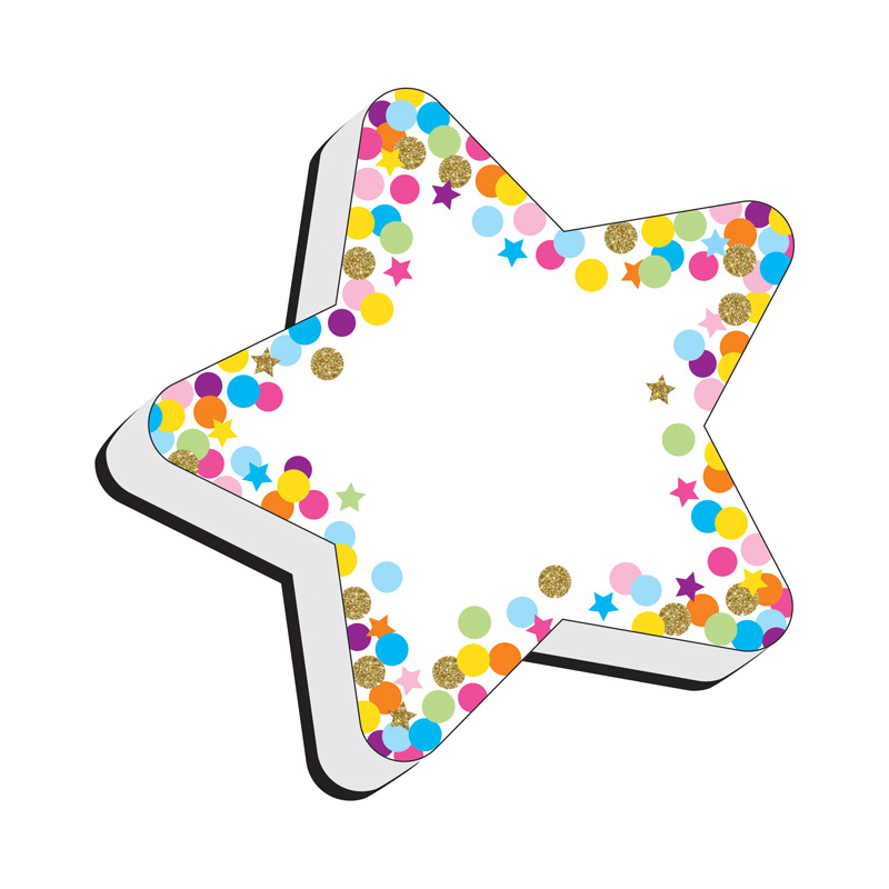 MAGNETIC WHITEBOARD ERASERS CONFETTI STAR 3.75''(9.5cm)