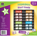 Short Vowels Pocket Chart Cards Write - on/ Wipe - off (205 cards)