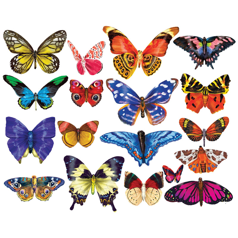 BUTTERFLIES MINI SHAPED PUZZLE SET/12 PUZZLES  (500 pc)