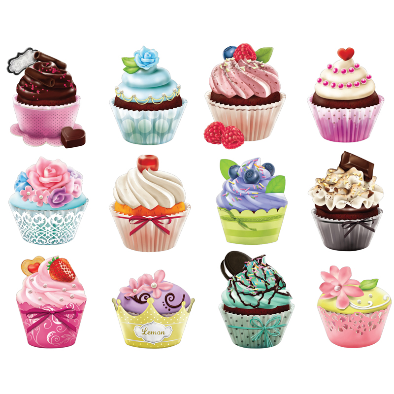 CUPCAKES MINI SHAPED PUZZLE SET/12 PUZZLES  (500 pc)