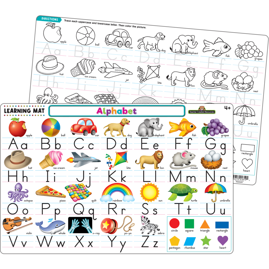 ALPHABET LEARNING MATS 17&quot;x 11.5&quot; (43cm x 29cm)