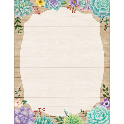 Rustic Bloom Blank Lined Chart (43cm x 56cm)