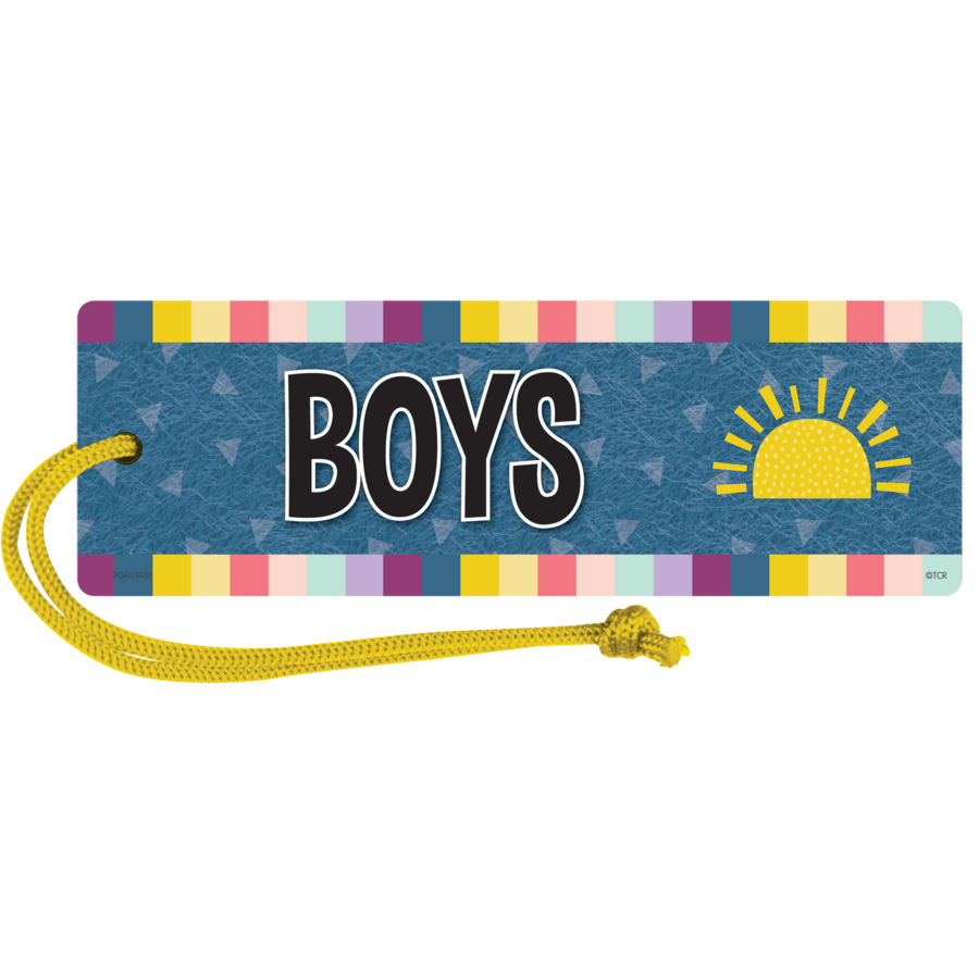 OH HAPPY DAY Magnetic Hall Pass BOYS (17cmx6cm)