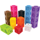 NUMBERS &amp; SHAPES CONNECTING CUBES  (100/pkg)(0.75''=2cm)