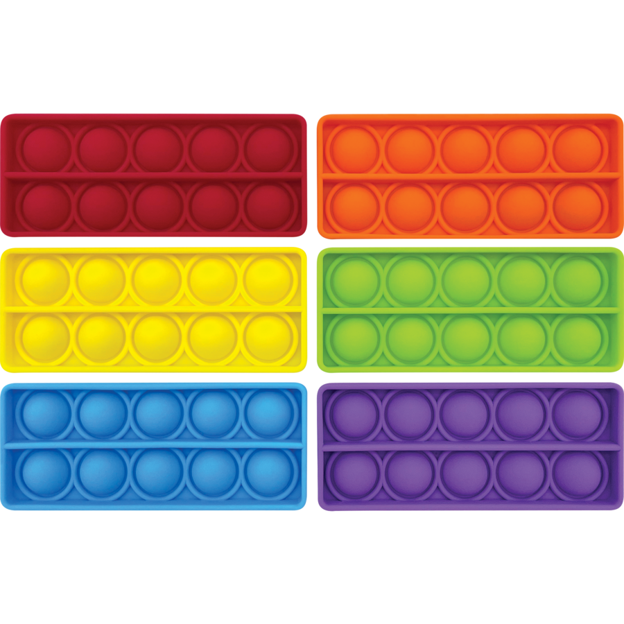 PUSH &amp; POP BUBBLE  TEN FRAMES  6/pkg