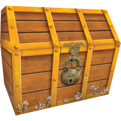 TREASURE CHEST 9.5&quot;x8&quot;x8.5&quot; (24cm x 20cm x 21.6cm)