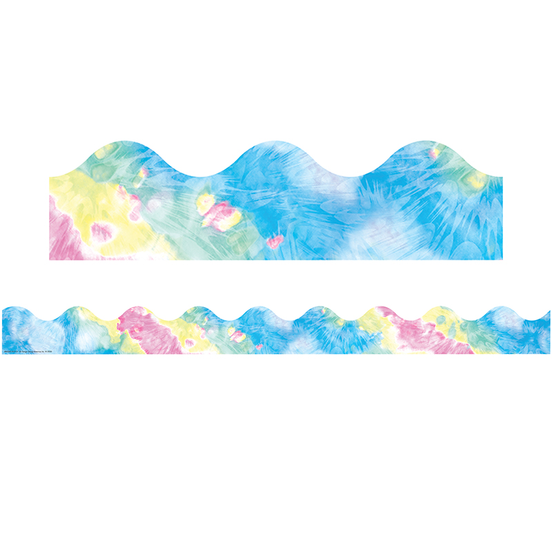 FLUORESCENT TIE-DYE EXTRA-WIDE  Border (37'x3.25")  (11.25m x 8.25cm)
