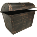 TREASURE CHEST (Plastic) 9.5&quot;x13&quot;x10.25&quot; (24cm x 33cm x 26.6cm)