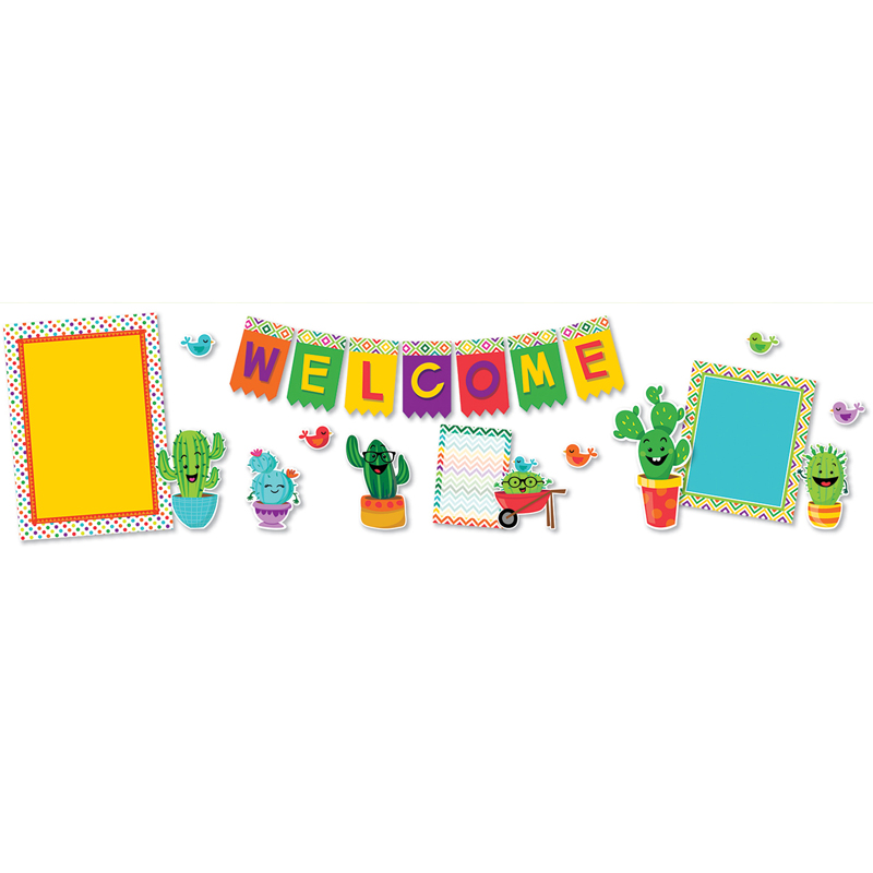 A Sharp Bunch Welcome Bulletin Board Set includes 1 Welcome Pennant Banner (7pcs 5.38&quot;x 8.5&quot; (36.6cmx21.5cm) 1 Poster 17&quot;x24&quot;(43cmx61cm)  (21pcs)