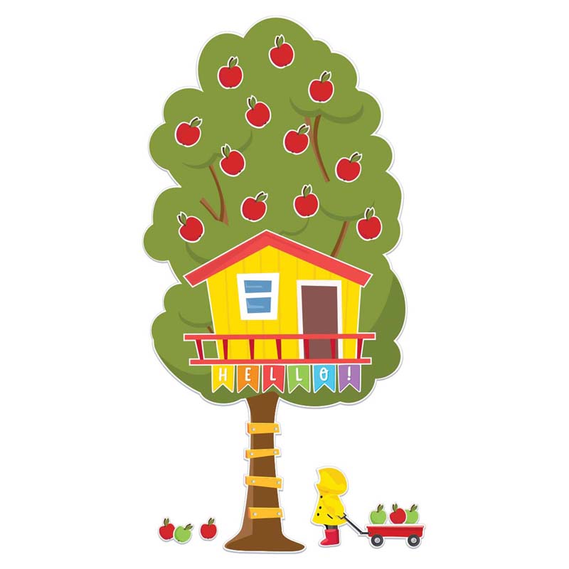 A Teachable Town Seasonal Tree House Bulletin Board Set   (121pcs)