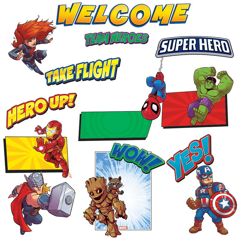 MARVEL SUPER HERO ADVENTURE WELCOME  BULLETIN BOARD SET (24pcs)