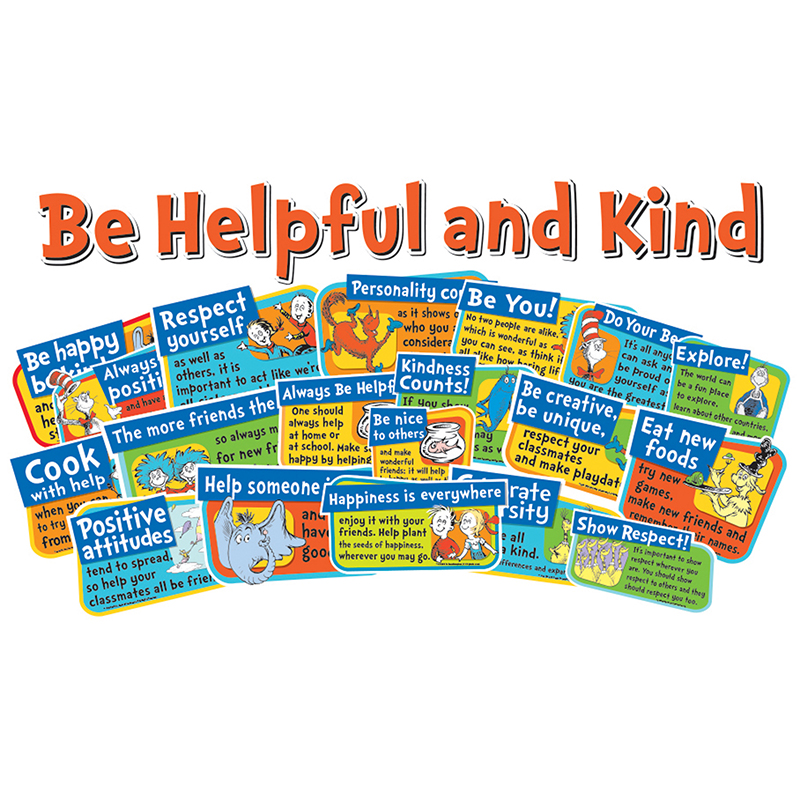 DR SEUSS BE KIND AND HELPFUL  BULLETIN BOARD SET (24pcs)