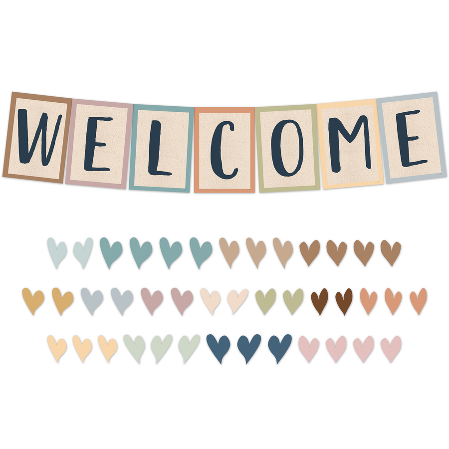 EVERYONE IS WELCOME WELCOME BULLETIN BOARD SET (48pcs)